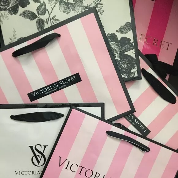 Victorias Secret Pink Floral Logo Small Paper Shopping Gift Displa