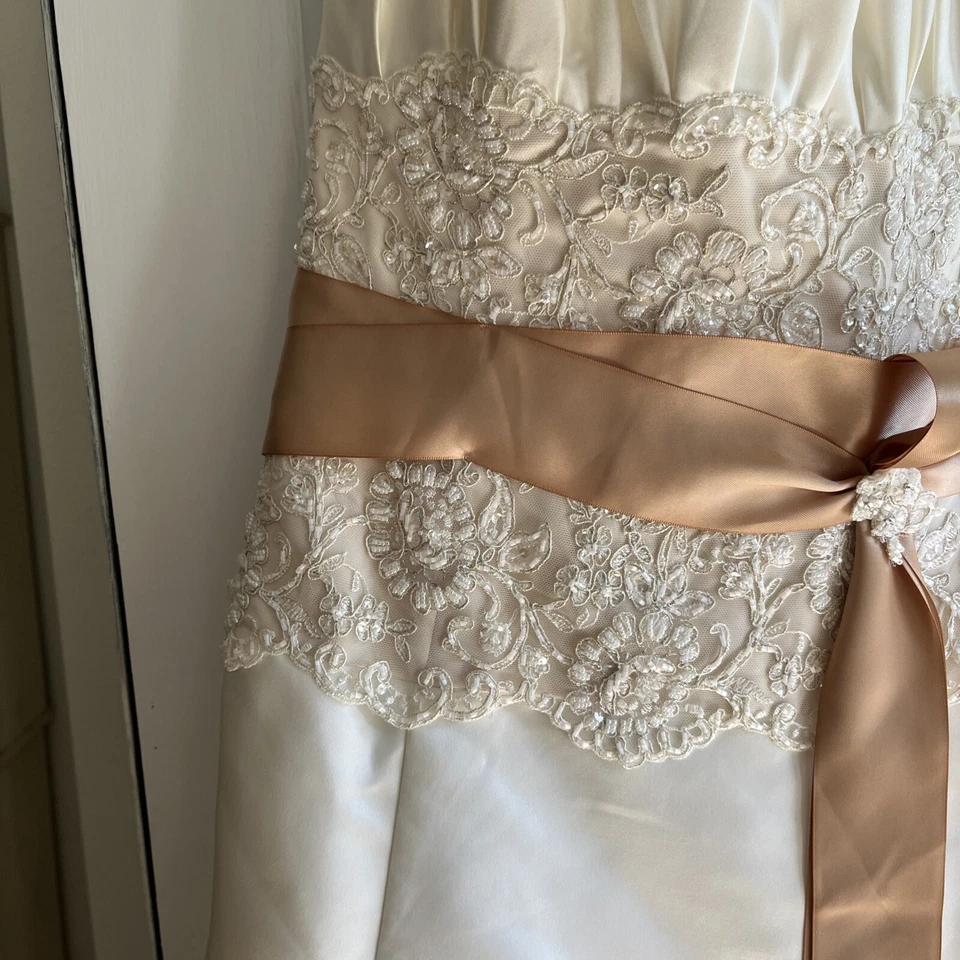 VESTIDO DE NOVIA MAGGIE SOTTERO TALLA 10 MARFIL CORSÉ SIN TIRANTES CON TREN LARGO Foto 4 de 4