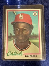 1978 TOPPS BASEBALL SET BREAK 170 LOU BROCK CARD NM/MT+ FLAWLESS CONDITION