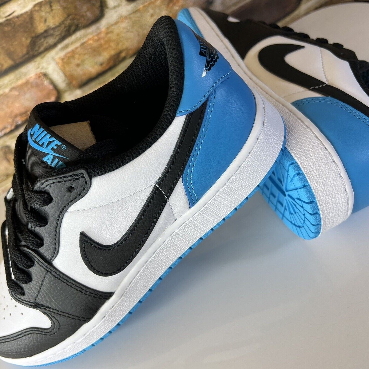 Nike 6Y / 7.5 Women Air Jordan 1 Low Retro OG UNC/Powder