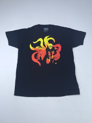 Ripple Junction Shirt Mens XL Black Vintage Naruto Shippuden Anime Y2K Graphic