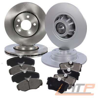 BREMSSCHEIBEN + BREMSBELÄGE BREMSKLÖTZE VORNE + HINTEN FÜR OPEL VIVARO A 01-14