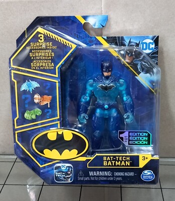 Translucid Bat-Tech Batman DC Comics Spin Master Primera Edición 4'' Raro