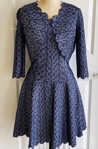 NWT $5150 AZZEDINE ALAIA BLUE FIT 