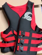 Connelly Large L - XL Men's Neoprene USCG Life Vest Jacket Ski Tube Red Black