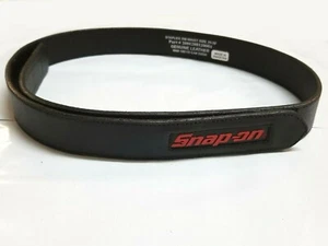 NEW Snap On Tools Men's Leather No-Scratch Black Work Belt Hook & Loop