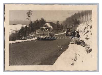 Schauinsland in the Black Forest at Easter 1953 - Street Car - Vintage Photo 1950s