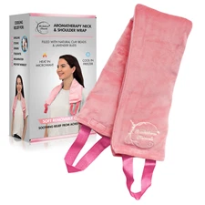 Microwave Heating Pad - Heated Neck Wrap - Clay Beads & Lavender for Moist Heat