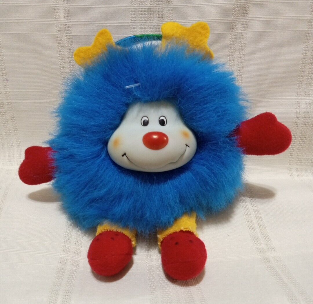 Vintage Rainbow Brite Sprite Blue Champ Plush 1983 Co Hallmark Mattel with Gear