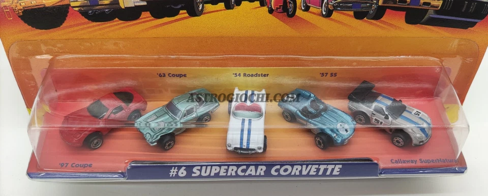 MICRO MACHINES 6 SUPERCAR CORVETTE VINTAGE 98 GALOOB GIG 75030 NEW IN SEALED BOX - Immagine 3 di 4