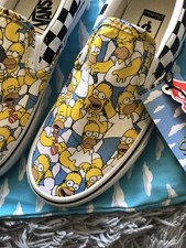 Homer Simpson Vans classic slip on shoe size 4.5 woman  s Size 6 Free Shipping