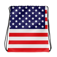 65 MCMLXV Americana USA Flag Print Drawstring Bag Backpack