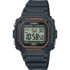 Casio F108WH-8A2, Chronograph Watch, Dark Gray Resin, Alarm, 7 Year Battery