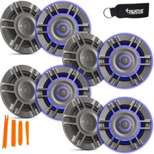 Infinity Marine Kappa8135m Titanium 8" Premium 3way Rgb Led Convertible Speakers