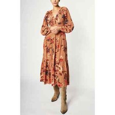ulla johnson linnea silk dress garden rose US8