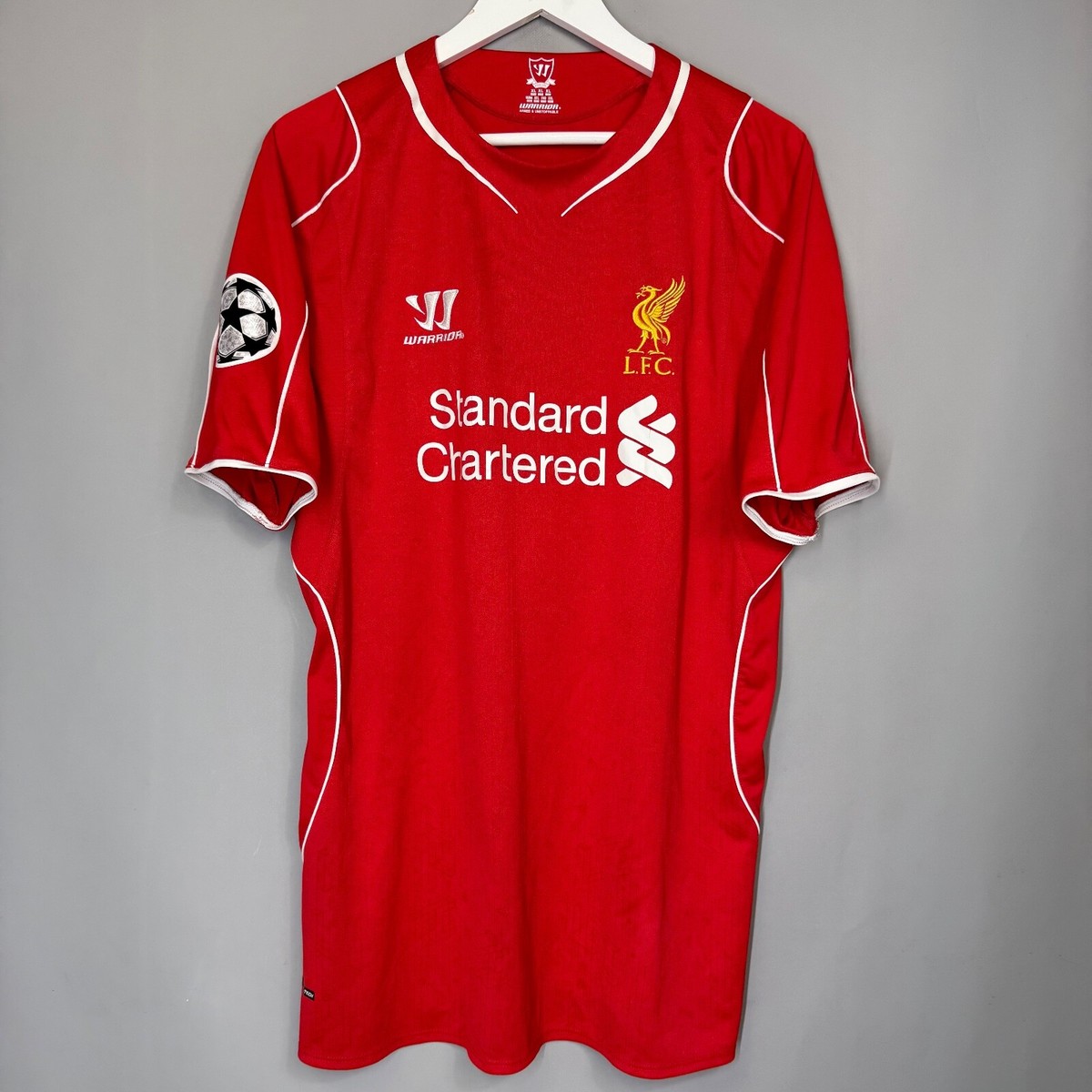 LIVERPOOL 2014 2015 HOME FOOTBALL SHIRT #8 GERRARD WARRIOR JERSEY