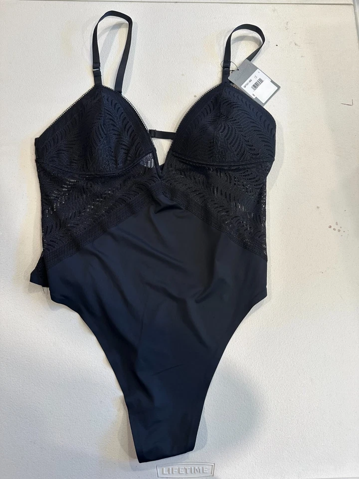 Calvin Klein Minimalist Micro Lace Bodysuit - Image 2 of 3