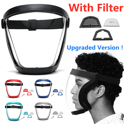 Anti Tröpfchen Full Face Shield Schutzhülle Transparente Sicherheit Maske Filter