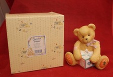 Enesco Cherished Teddies Baby w/ Block Bank 699330 "Quilts of Friendship" NIB