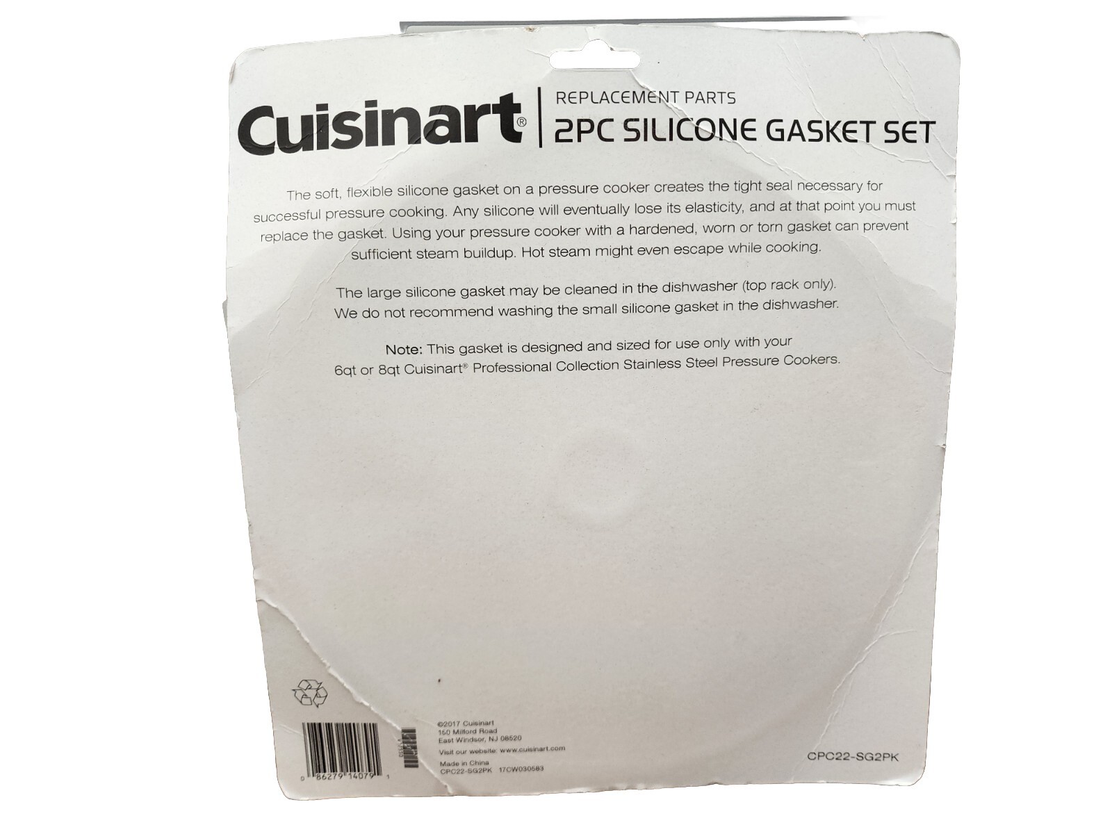 Cuisinart CPC22-SG2PK 2-Piece Silicone Gasket Replacement Set