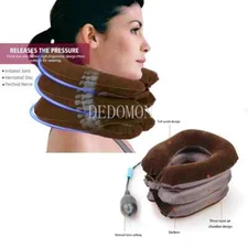 Pain Relife Neck Traction Apparatus Device Support  Collar Pillow Neck Stretcher