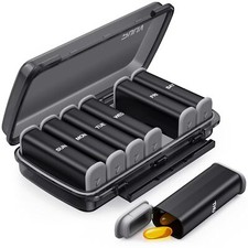 Large Weekly Pill Organizer 2 Times A Day With Dual Dampproof Design Black Am Pm