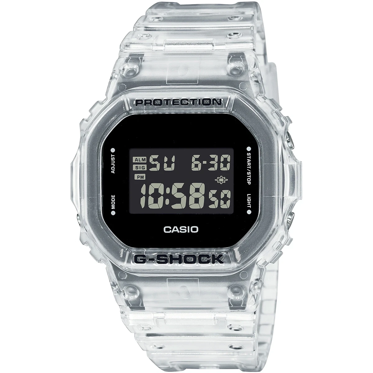 G Shock DW5600 Transparent White Watch Brand New