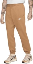 NWT Men's Nike BV2737 224 Sportswear Club Fleece Tapered Joggers Brown $60