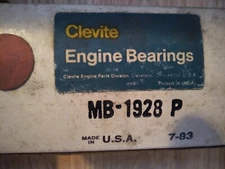 New Clevite MB-1928P Main Bearing for Detroit Diesel 6V-71/6V-92 Engine