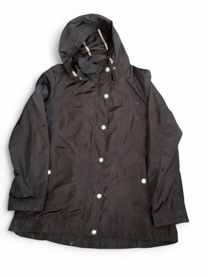 Black Lightweight Rain Jacket with Hood