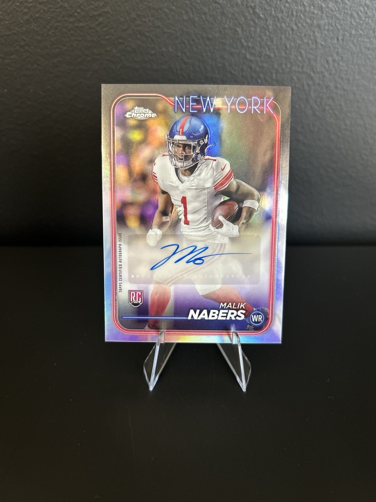 2024 Topps Chrome Rookie Autographs Malik Nabers Auto RC #RA-MNA