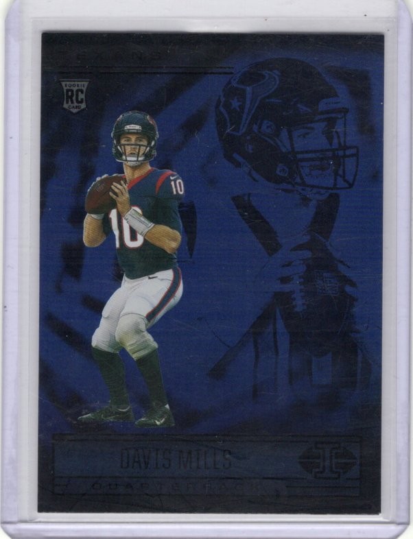 2021 Panini Illusions #80 Davis Mills Trophy Collection Sapphire