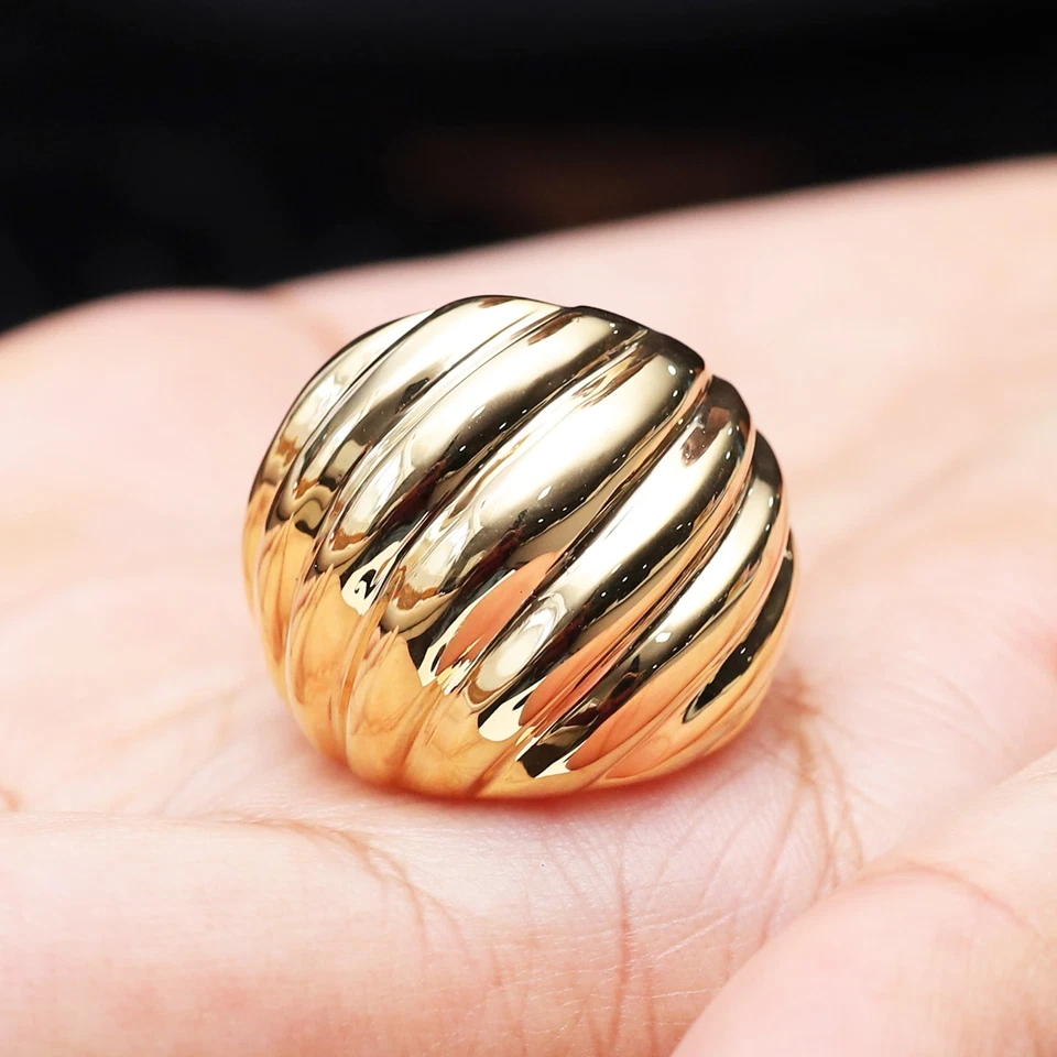 QVC Steel by Design 不锈钢抛光罗纹设计戒指 尺寸 5 — 第 4/4 张图片