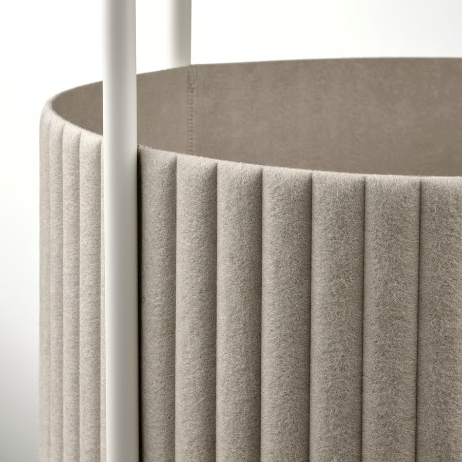 IKEA TRINDSNÖ Floor Lamp White Metal/Birch Veneer 49
