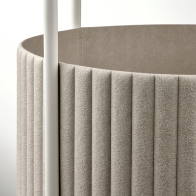 Ikea TRINDSNÖ Floor lamp white metal/birch veneer 49