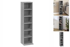 CD-Regal Grau Sonoma 21x20x88 Cm Spanplatte Mediaaufbewahrung
