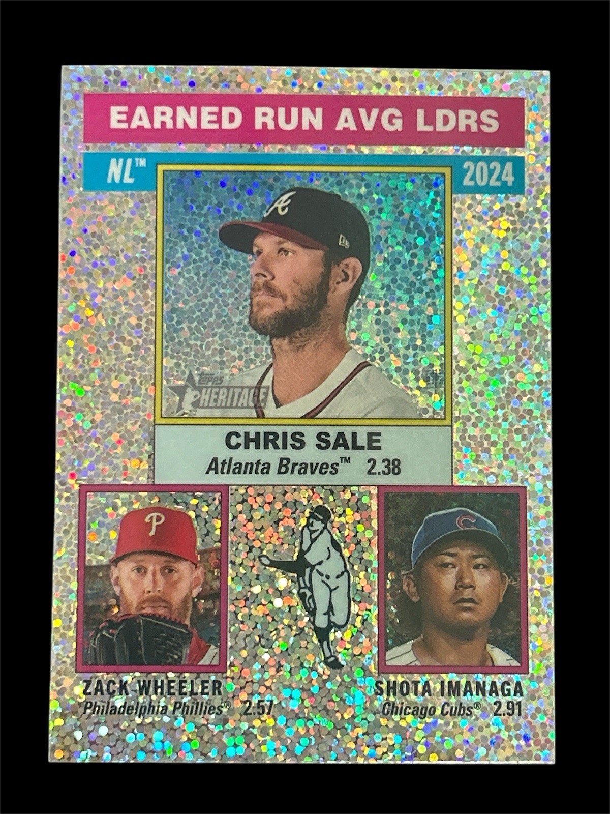 NL ERA Leaders Sale / Wheeler / Imanaga 2025 Topps Heritage #201  Sparkle