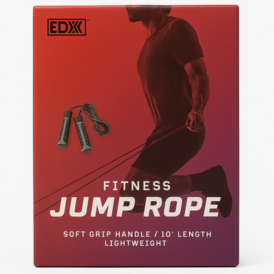 EDX Fitness Jump Rope w/ Soft Grip Handles   10 Ft Lightweight   New