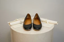Givenchy Archival Black Vintage Hand-Finished Leather Ballet Flats RARE $1200
