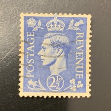 Valuable collectible King George VI 2 1/2d Blue Stamp