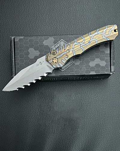 Heretic Flamed Ti Wraith Custom with Tom Veff Serrations | eBay