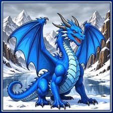 30 Custom Blue Dragon Personalized Address Labels