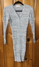 Willow & Wind Sweater Dress Ribbed Gray Calf Length Medium