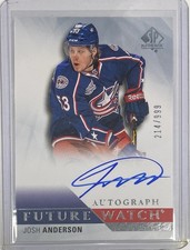 2015-16 Upper Deck SP Authentic Future Watch Auto FWA Josh Anderson 214/999