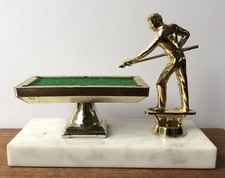 Vintage Rare Billiards Pool Felt Table Trophy...