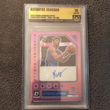 2023-24 OPTIC KEYONTAE JOHNSON SIGNATURE SERIES SP PINK PRIZM ROOKIE AUTO #/25