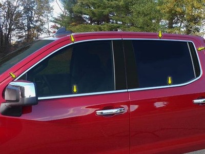 SS Window Trim 12Pc Fits 2019-2025 Chevy Silverado WP59171 QAA