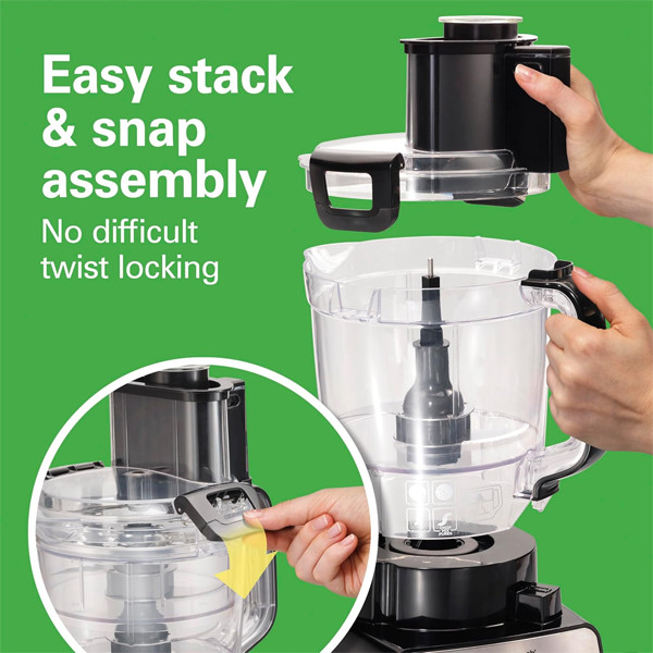 Hamilton Beach Commercial 70585 Stack And Snap 14 Cup Food Processor #6122285