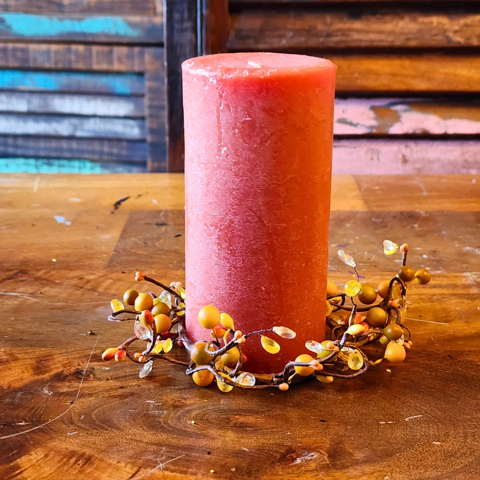 Импортное кольцо для осенней ягоды свечи Pier 1, мини-венок 3,5 дюйма — декор для осеннего урожая - Изображение 2 из 4