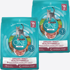 2 Bags - Purina ONE High Protein Urinary Tract Health Dry Cat Food, 16 lb Bag